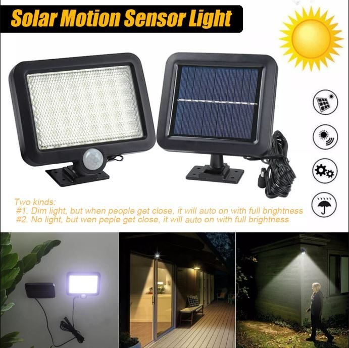 56 LED Solar Powered PIR Motion Sensor Solar Light