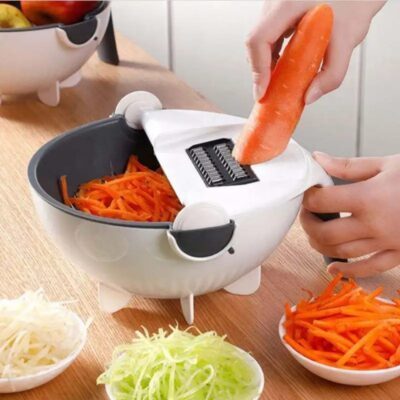 Multifunctional 9-in-1 Vegetable Slicer & Drain Bowl Set